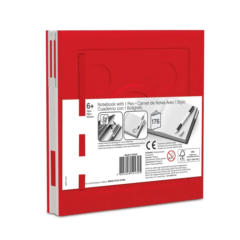 Locking Agenda Lego With Gel Pen -Red - Image 4