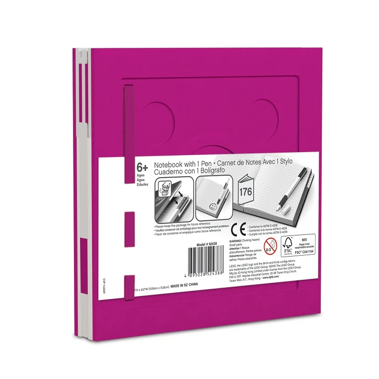 Locking Agenda Lego With Gel Pen - Violet - Image 3