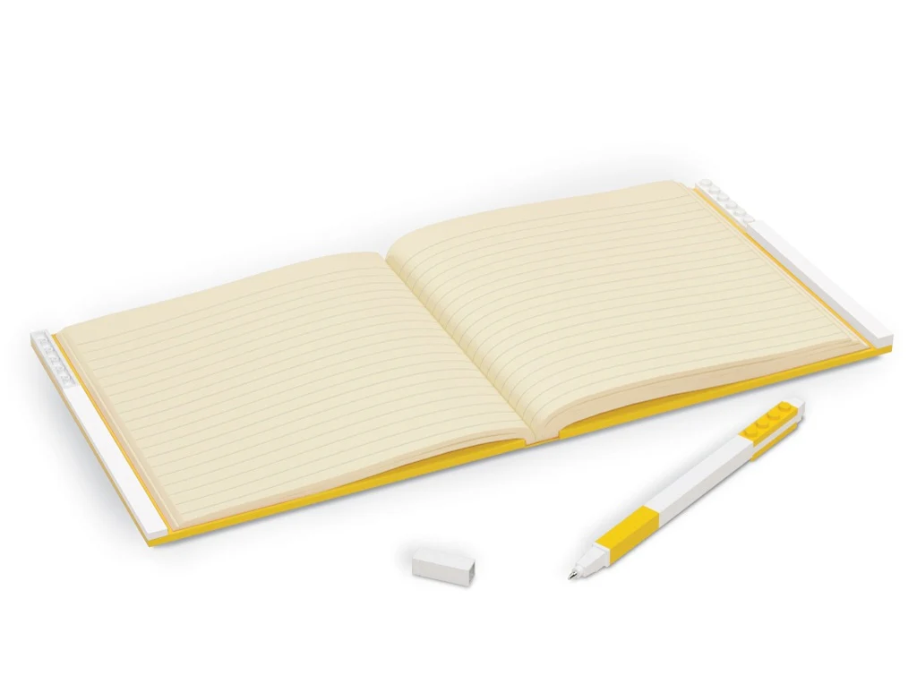 Locking Agenda Lego With Gel Pen - Yellow - Image 3