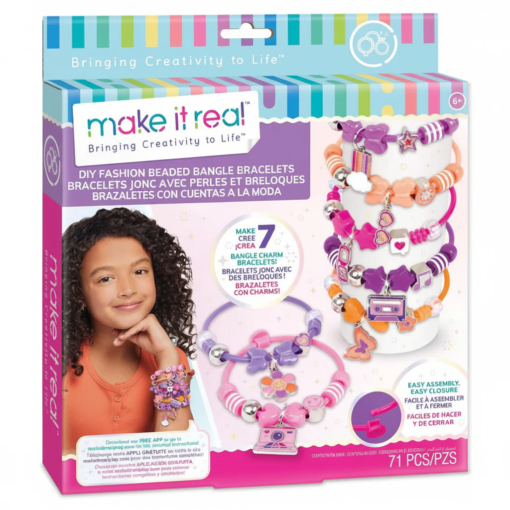 Make It Real DIY Fashion Beaded Bangle Bracelets