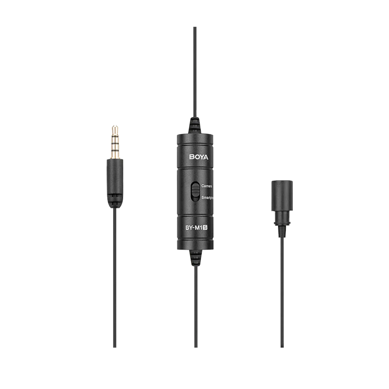 Microphone BOYA BY-M1 Smart , Wired mic Universal Lavalier , 3.5mm jack , Black , BY-M1S