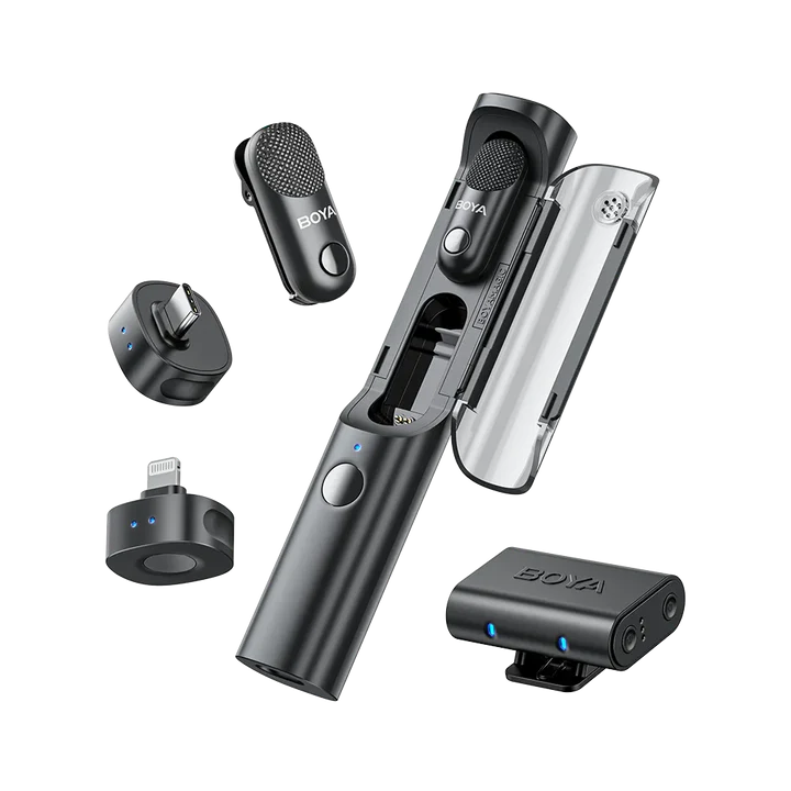 Microphone BOYA Magic , USB-C 3.5mm jack , Wireless 2x mic , charging box , Black , BOYA Magic-05 - Image 2