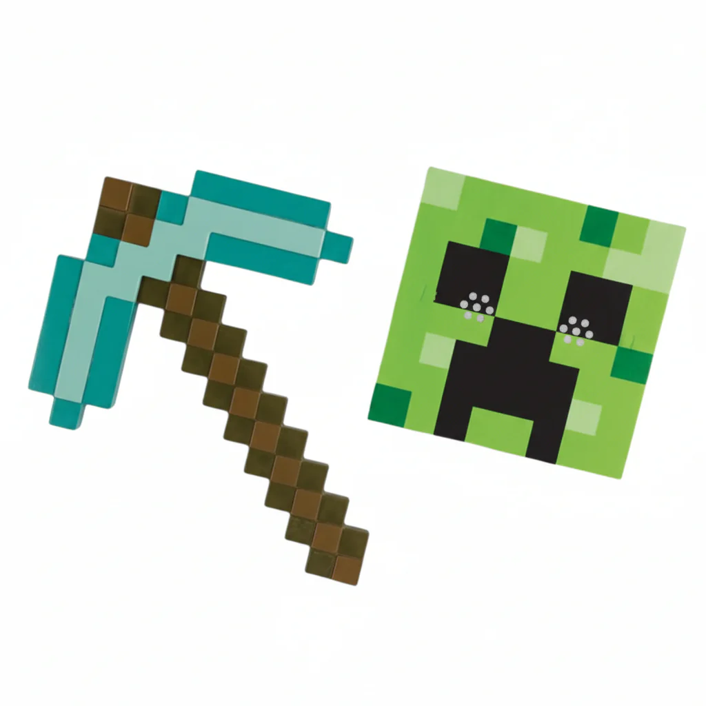 Minecraft Pickaxe & Mask Set