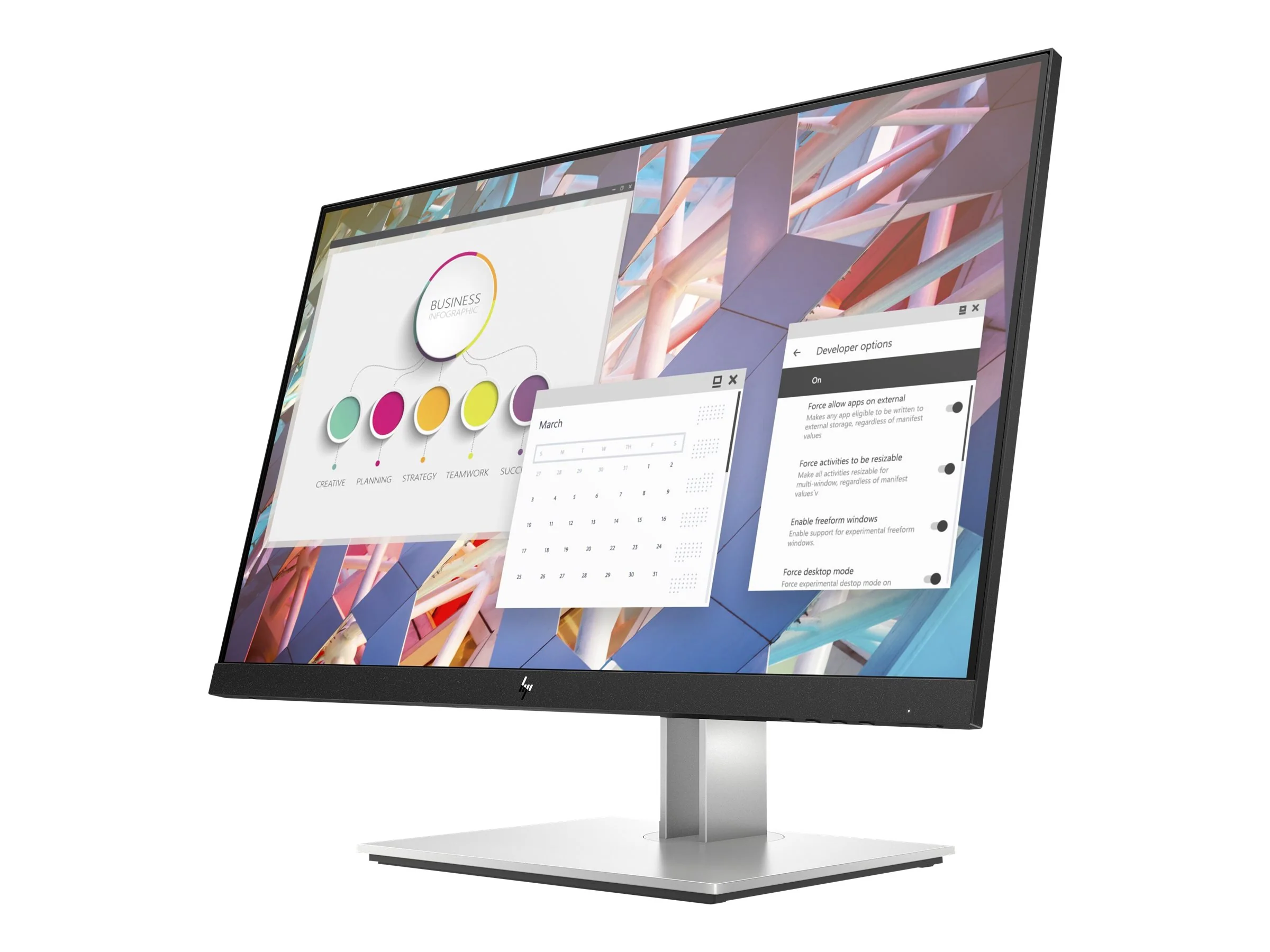 Monitor 24" HP E24i G4  Home/Office Series , FHD+ 1920x1200p IPS , HAS , Black/Silver , 9VJ40AA - Image 2