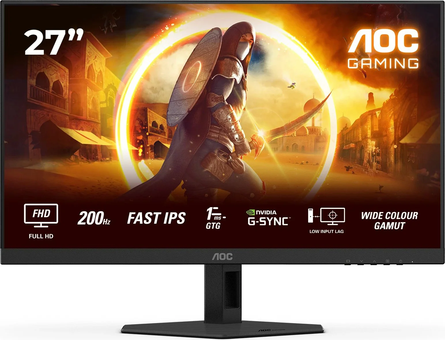 Monitor 27" AOC G4 , Gaming , FHD 1920x1080p 200Hz Fast IPS , Black , 27G4HRE , 1Y