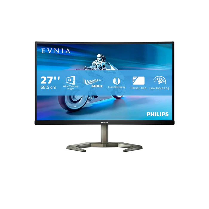 Monitor 27" Philips Evnia 5000 Gaming Curved 1500R FHD 1920x1080p VA 240Hz 1ms 121%sRGB 300nits , 2xHDMI 1xDisplayPort , HAS , VESA , FreeSync , Black/Red , 27M1C5200W/01 , 1Y - Image 2