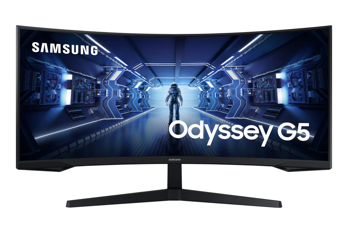Monitor 34" Samsung Odyssey G5 , Curved 1000R , UWAHD 3440x1440p 165Hz 1ms VA , HDMI DisplayPort , VESA , HAS , FreeSync Premium Pro , Black , LC34G55TWWPXEN , 1Y