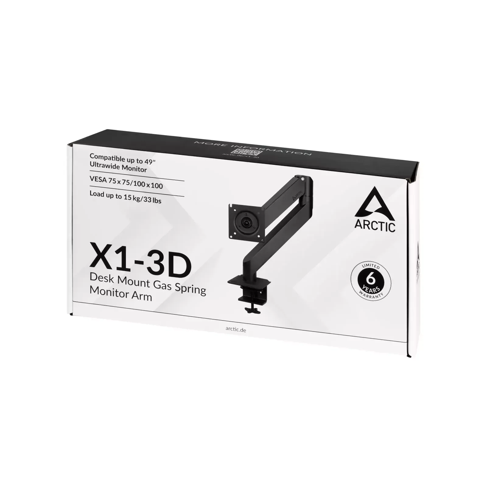 Monitor Stand Arctic X1-3D , Single Monitor Arm with complete 3D movement , VESA , Black , AEMNT00062A - Image 6