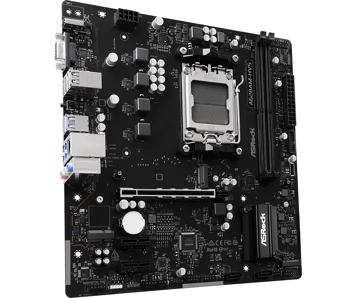 Motherboard AsRock A620AM-HVS , Micro ATX , DDR5 , Socket AM5 , 4+1+1 Dr Mos - Image 2