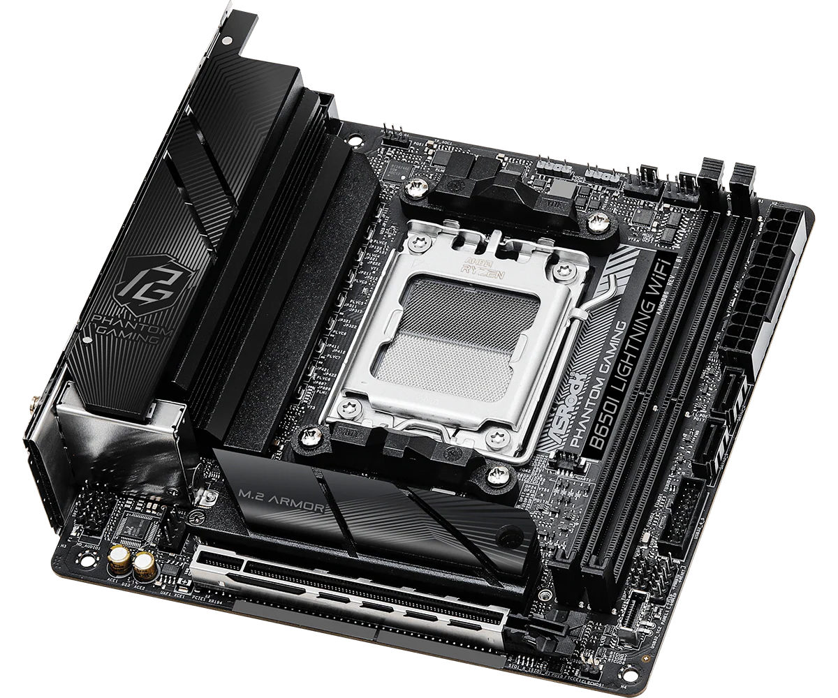 Motherboard AsRock B650I LIGHTNING WiFi6 Bt5.2 , DDR5 , Micro ATX , Socket AM5 , 8+2+1 - Image 3