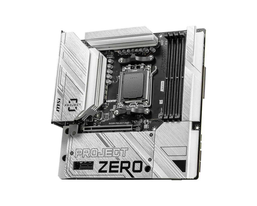 Motherboard MSI B650M PROJECT ZERO , Wireless WiFi6E Bluetooth , DDR5 , Micro ATX , Socket AM5 , 10+2+1 VRM phases - Image 2