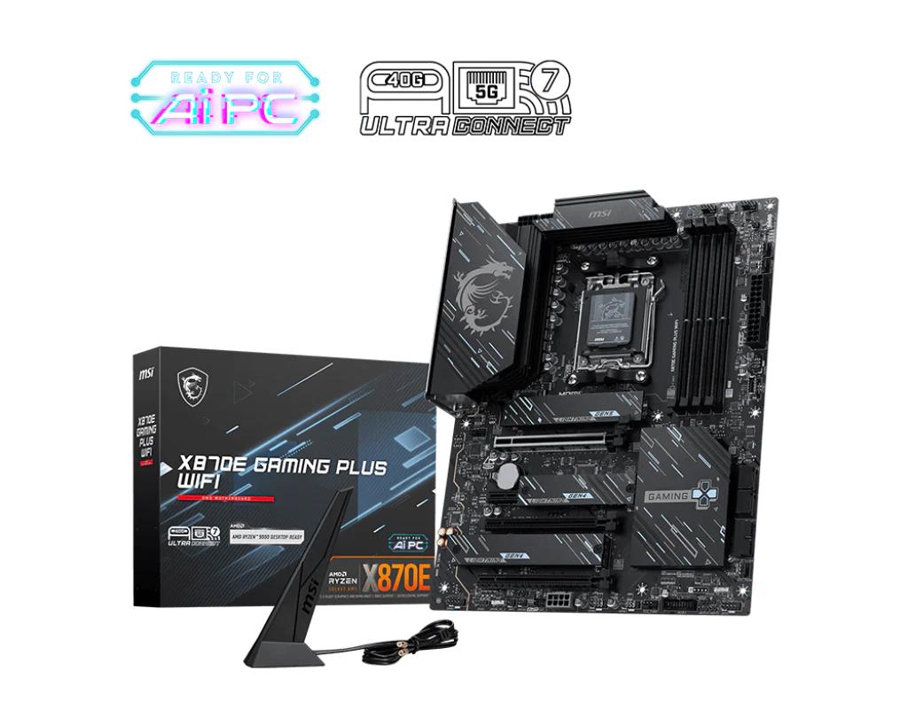 Motherboard MSI X870E Gaming Plus WiFi7 BT5.4 , ATX , DDR5 , Socket AM5 , 14+2+1 , 911-7E70-001