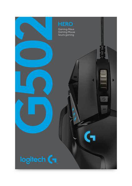 Mouse Logitech G502 HERO Wired , 25K DPI , Lightsync RGB , USB-A Cable 2.1m , Black , 910-005470
