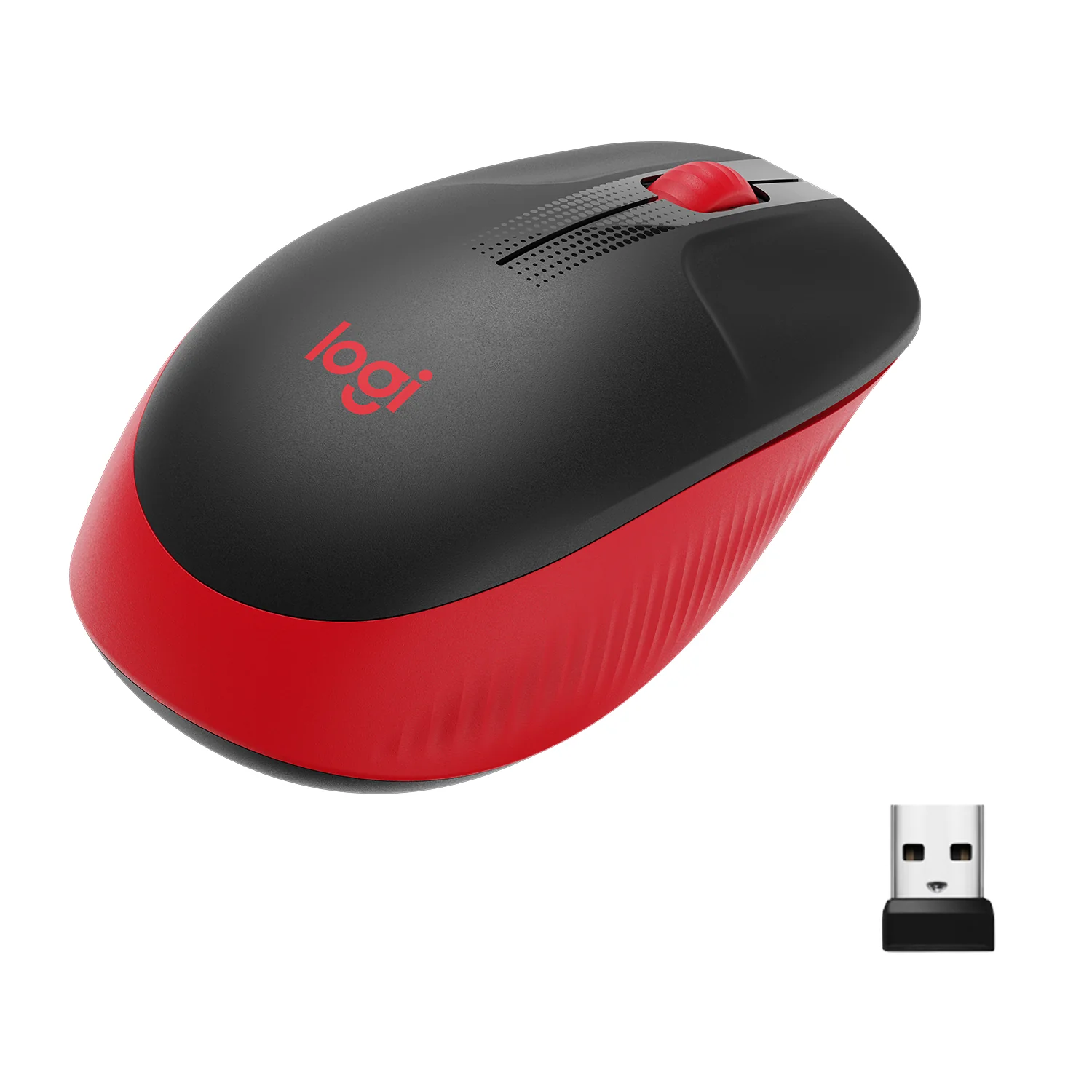 Mouse Logitech M190 , Wireless (included USB-A Dongle) , Red , 910-005908 - Image 2