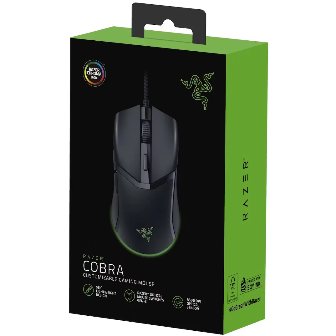 Mouse Razer Cobra , 8.5K DPI , 56gr Lightweight , RGB Underglow , Black , RZ01-04650100-R3M1 - Image 3
