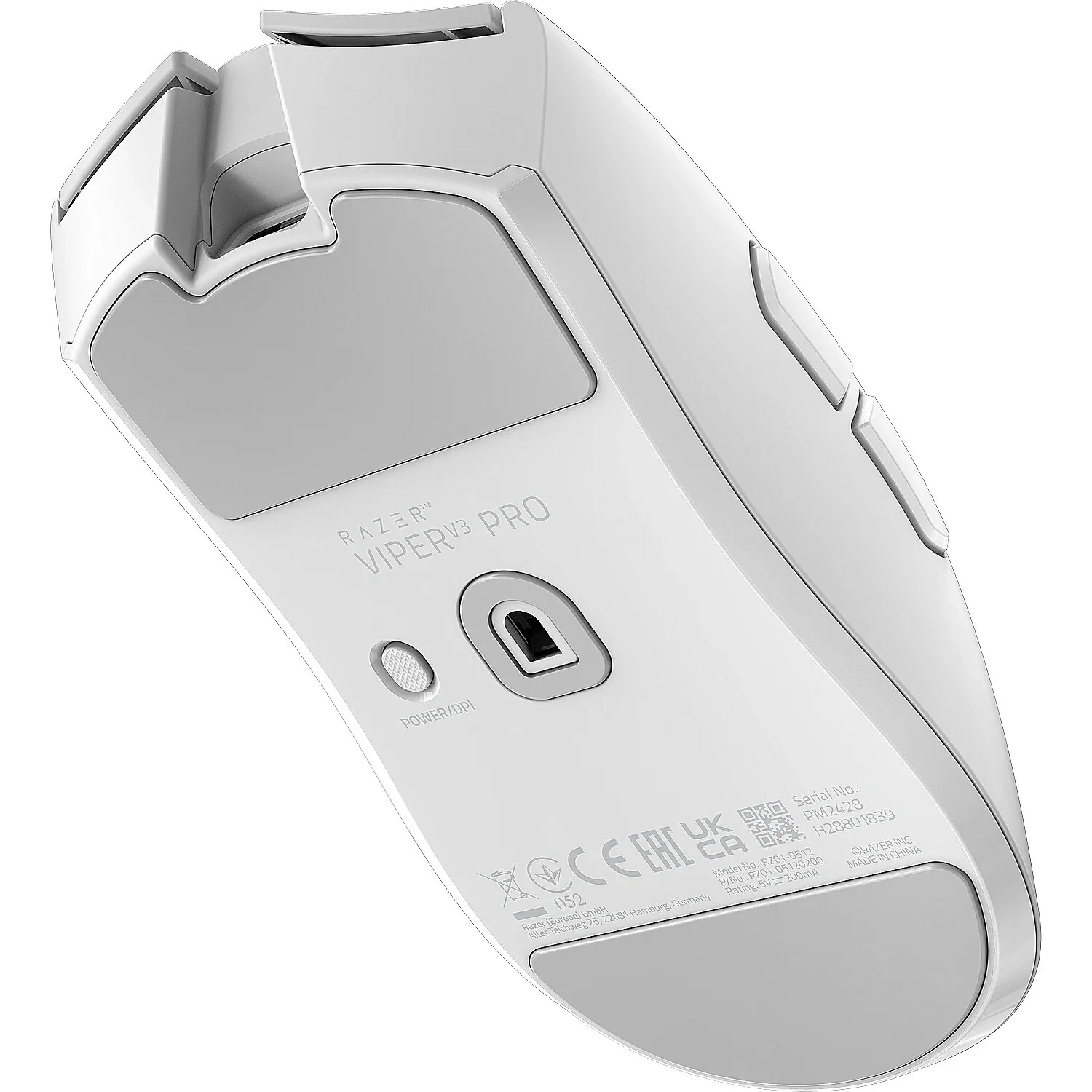 Mouse Razer VIPER V3 PRO , Wireless Gaming Mouse , 54gram , 35K DPI 8K Polling Rate , 95h Battery , White , RZ01-05120200-R3G1 - Image 3