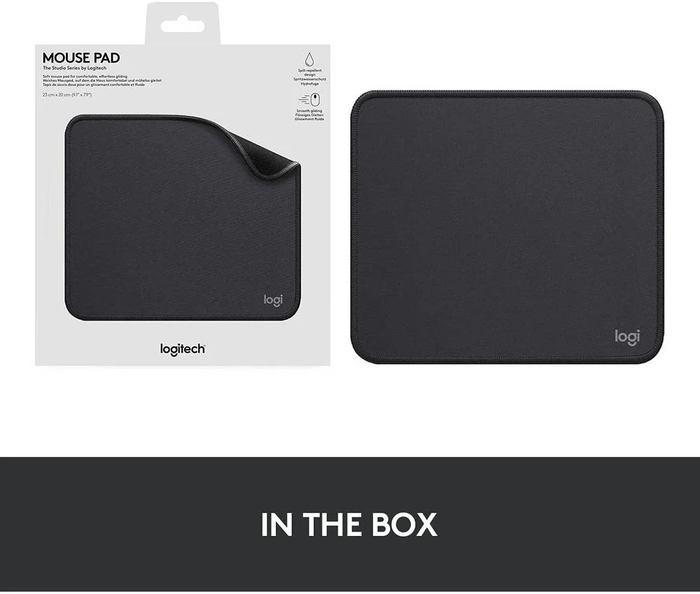 MousePad Logitech Studio Series , Dimensions 200x230x2 mm , Graphite , 956-000049 - Image 3