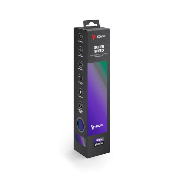 MousePad Savio Super Speed L , Prism Edition , 700x300x3mm , Fabric Rubber , Purple , SAVGPESSL - Image 4
