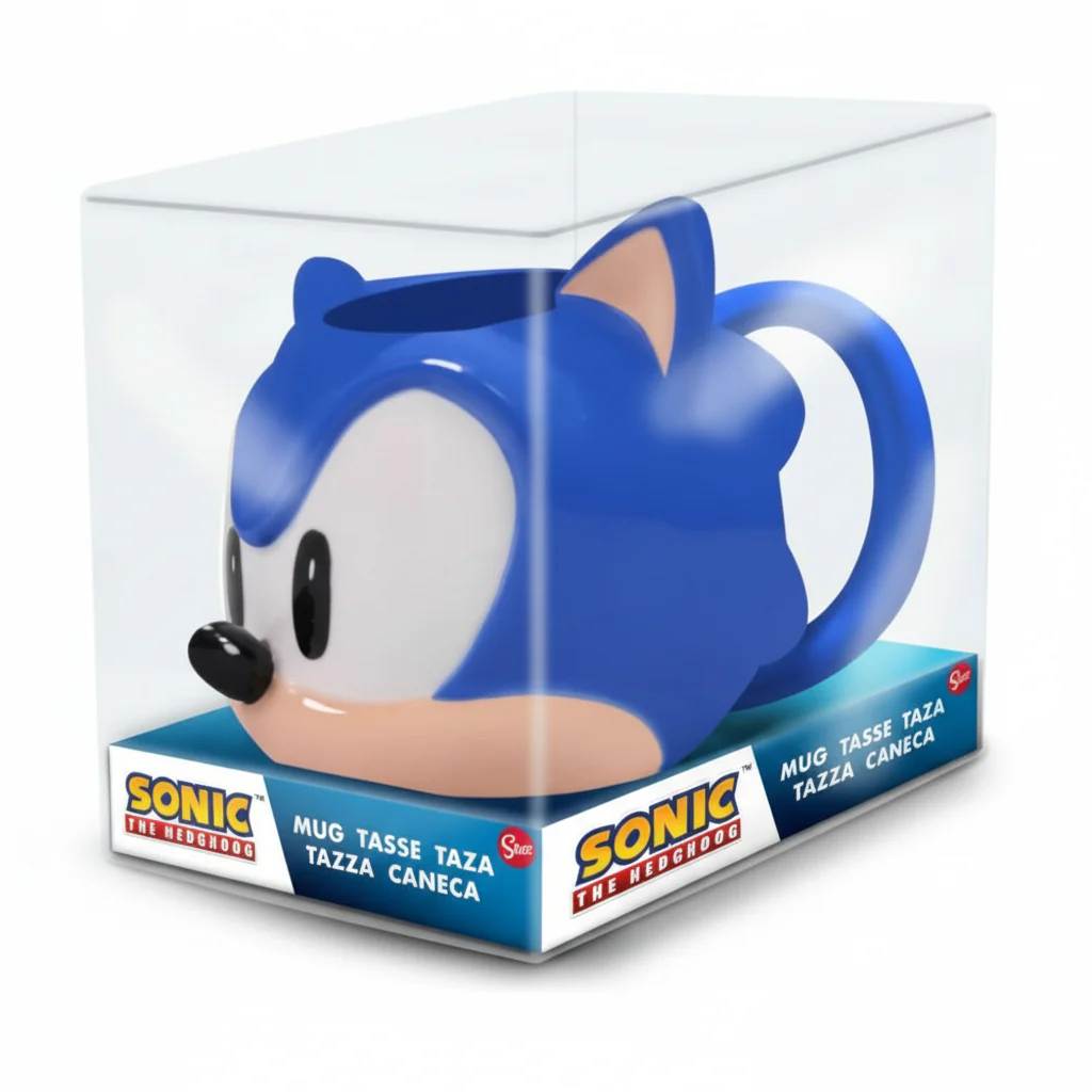 Mug 3D Sonic The Hedgehog Face