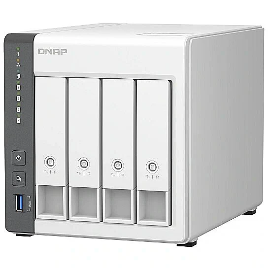 NAS 4 Bay  QNAP TS-433 , Server with 4 Bays , ARM Cortex A55 up to 2.00GHz , 4GB RAM , TS-433-4G