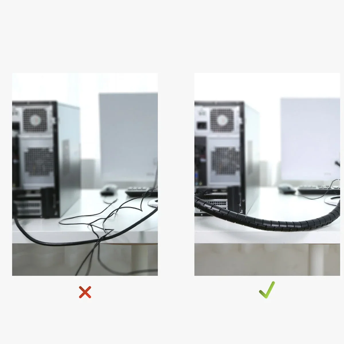 Organiser Cable Ugreen , cover for cables , 1.5 m , Black , LP121 - Image 4