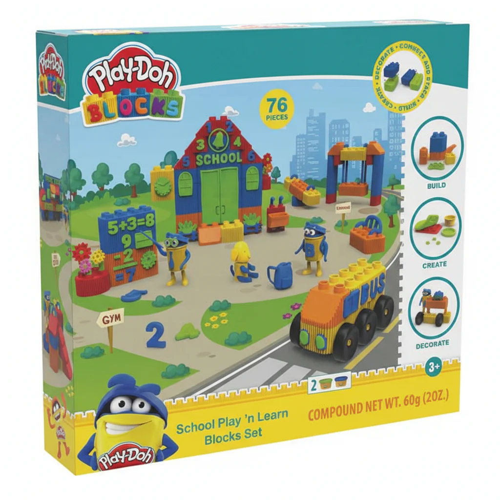 Playdoh Blocks School Play 'n' Learn Blocks