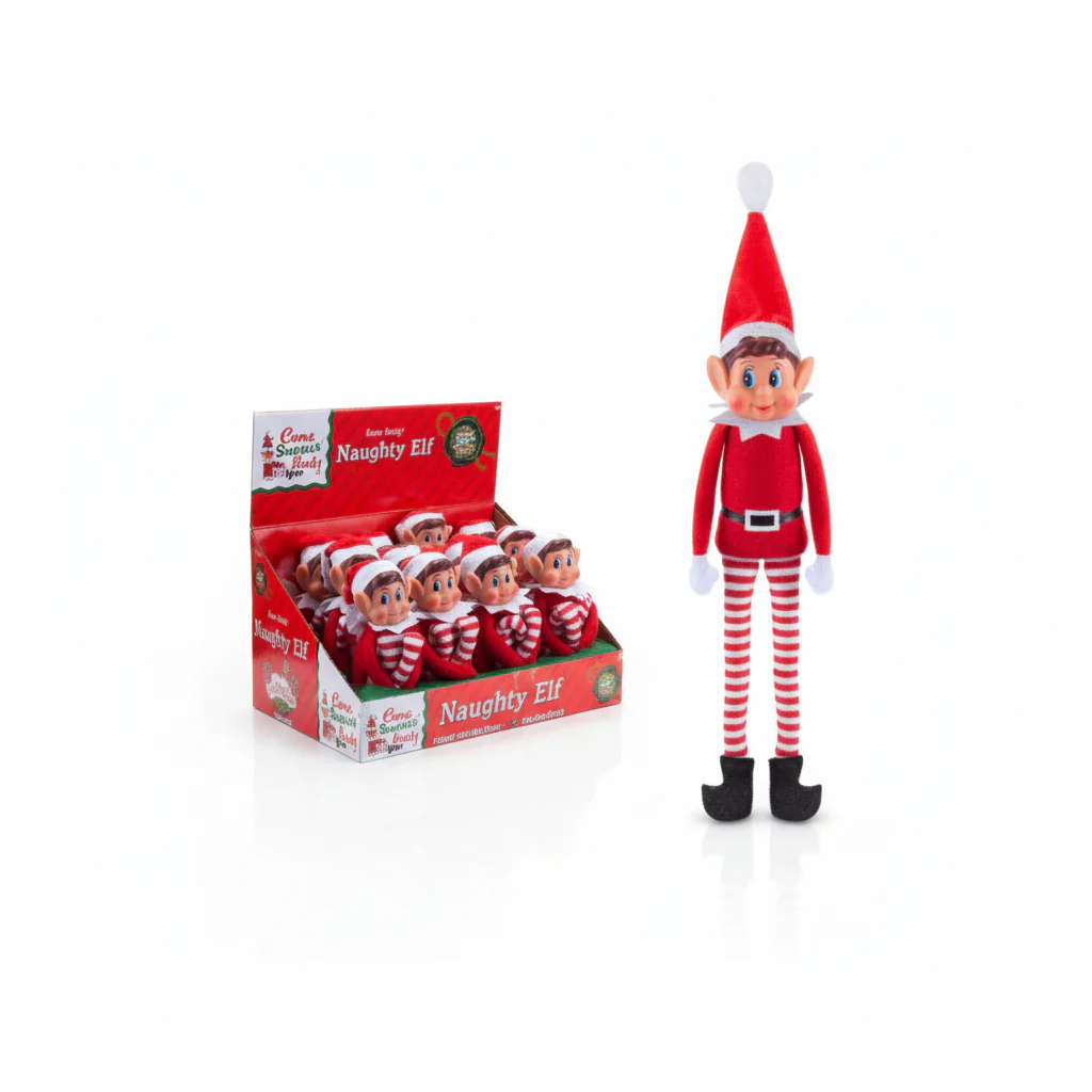 Plush Christmas Red Long Leg Elfo 30cm