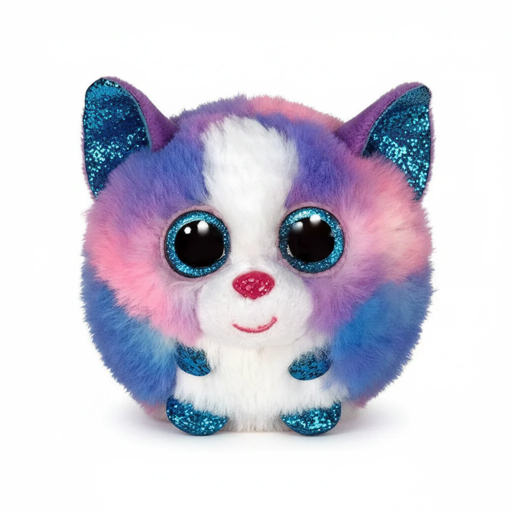 Plush Ty Puffies Cleo Multicolor Husky