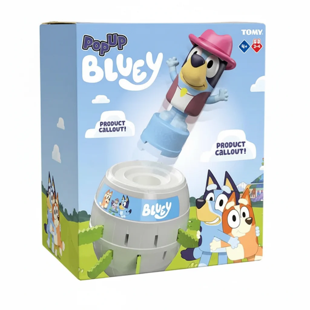 Pop Up Bluey In The Barrel Children's Play