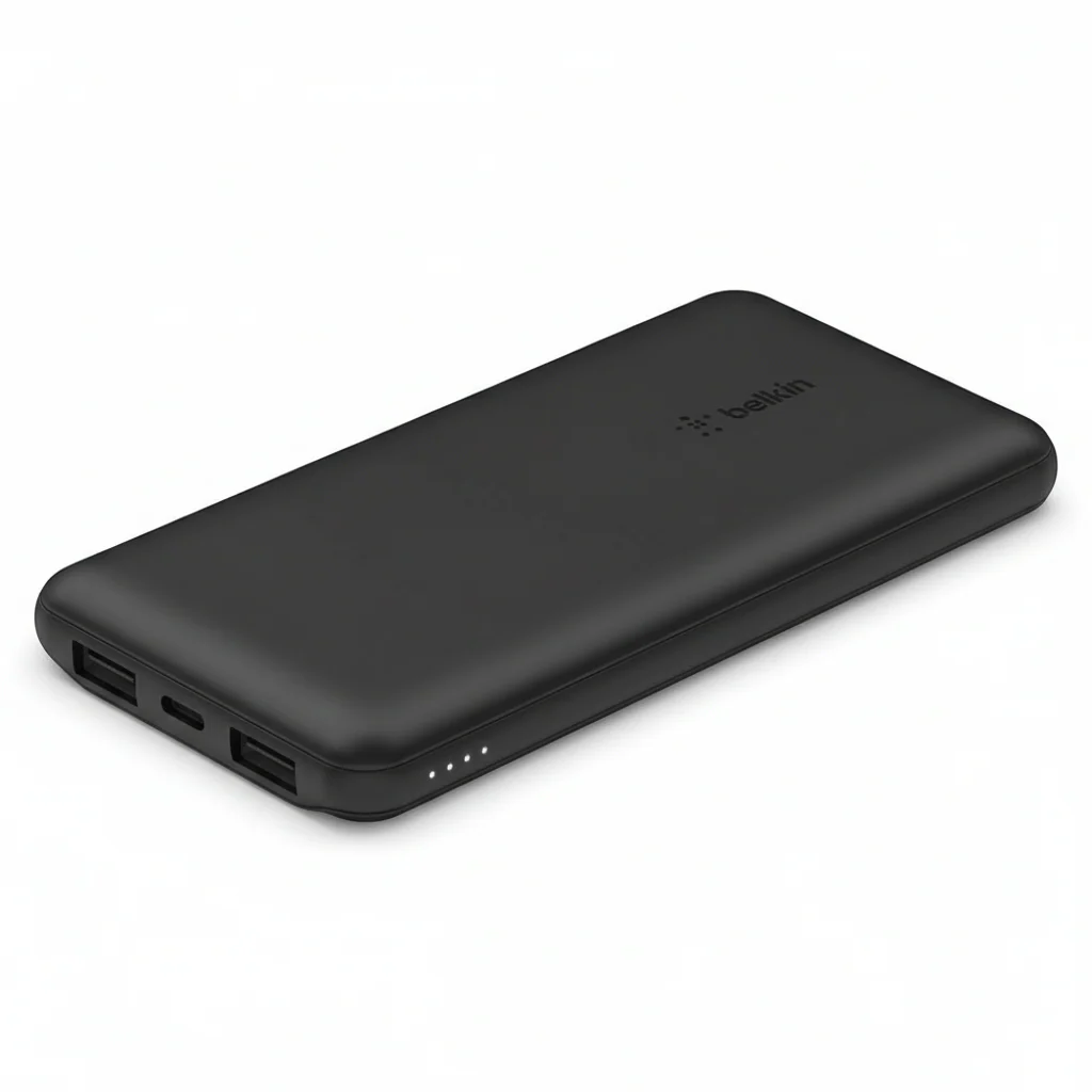Power Bank 10,000mAh Belkin BoostCharge , 2x USB-A 1x USB-C Ports , up to 15W Fast Charge , Black , BPB011BTBK