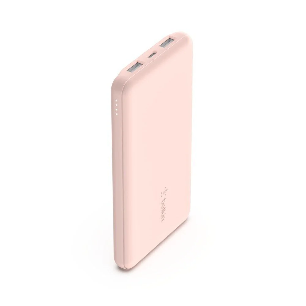 Power Bank 10,000mAh Belkin BoostCharge , 2x USB-A  1x USB-C Ports , up to 15W Fast Charge , Pink , BEL-0026 - Image 2