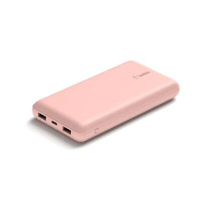 Power Bank 20,000mAh Belkin BoostCharge , 2x USB-A  1x USB-C Ports , up to 15W Fast Charge , Rose Gold , BEL-0037 - Image 2
