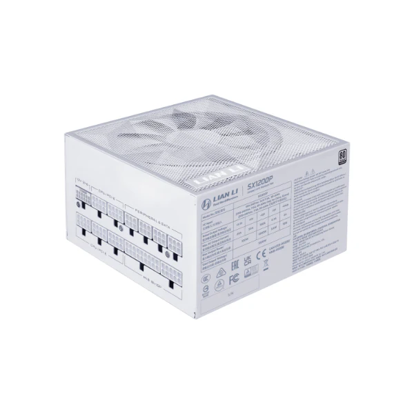 PSU 1200W Lian LI SX 1200P , ATX 3.1 , PCIe Gen5.1 600w , 80+ Platinum , White , G9P.SX1200P.W000.EU - Image 4