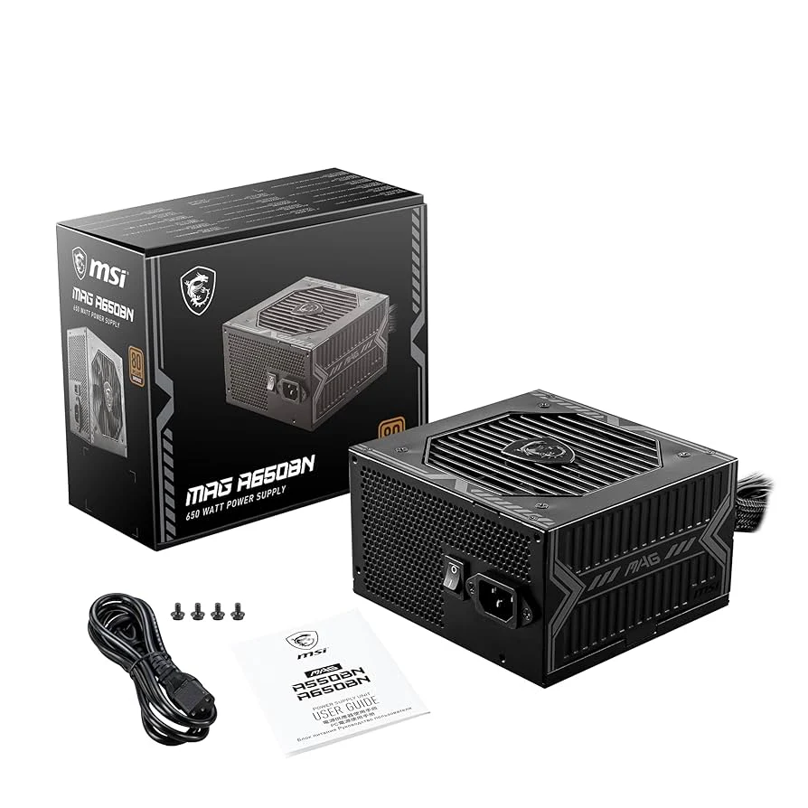 PSU 650W MSI MAG A650BNL , ATX 3.1 , 80+ Bronze , Black , A650BNL - Image 3