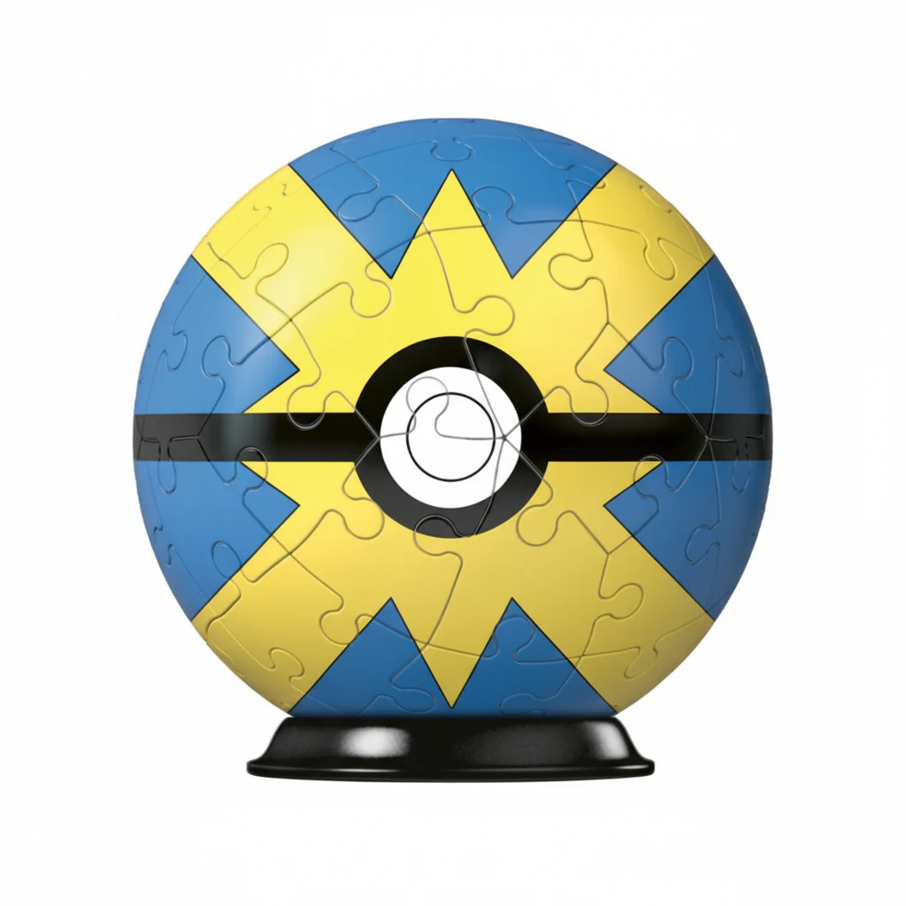 Puzzle Ravensburger 3D Pokémon Pokéballs Quick Ball 55pcs
