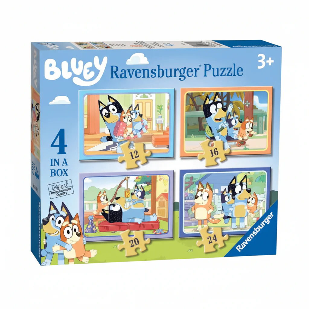 Puzzle Ravensburger Bluey Four Shaped Puzzles