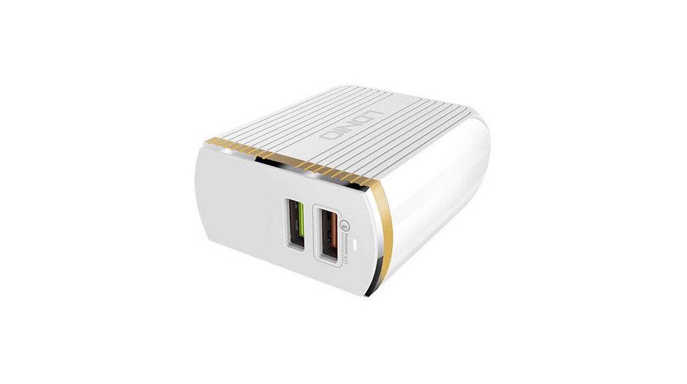 Quick Charger Ldnio EU Plug 2.4A 2xUSB Micro cable - Image 3