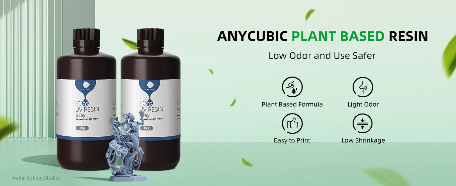 Resin Anycubic Plant-Based UV 1kg Tran Green - Image 3