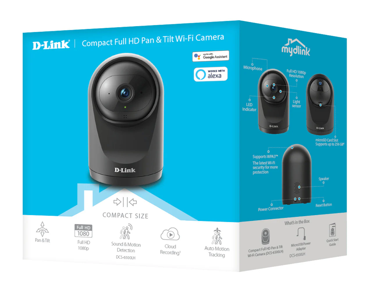 Security Camera D-Link , Full HD 1920x1080p , Wireless WiFi , Motorized 340° and 90° tilt , 2-Way Audio , Night Vision of up to 5m , Smart , DCS-6500LH/E - Image 3