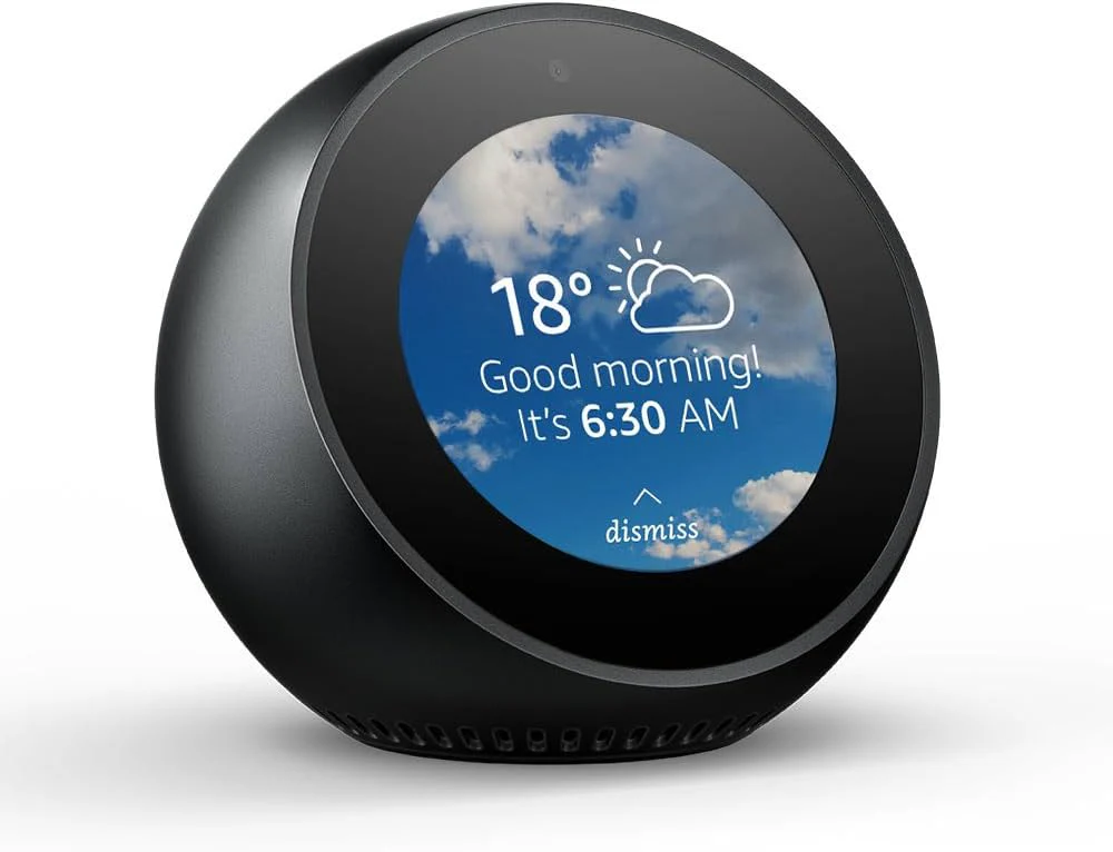 Smart Alarm Clock Amazon Echo Spot Black - Image 3