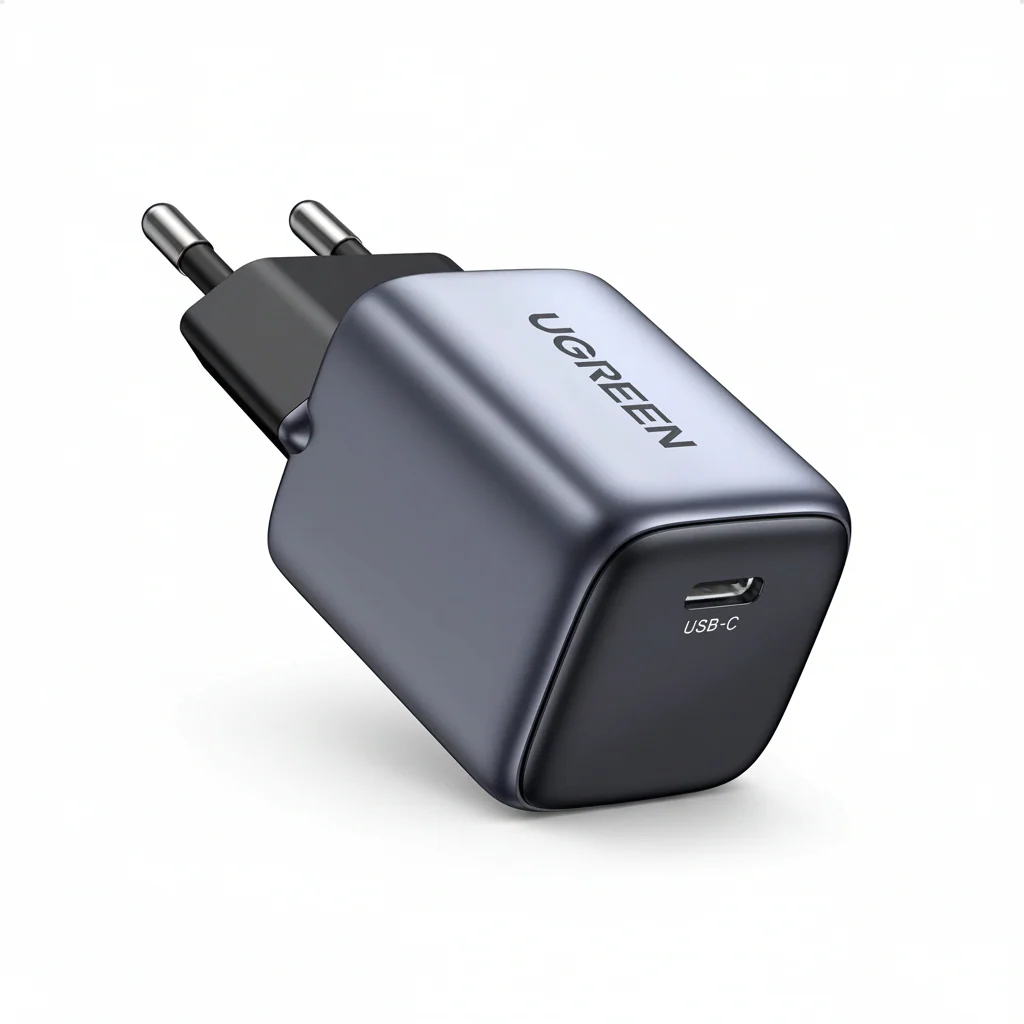 Socket Charger 20W Ugreen 1x USB-C with PD 3.0 QC 4.0 , 3A , Black , 90664