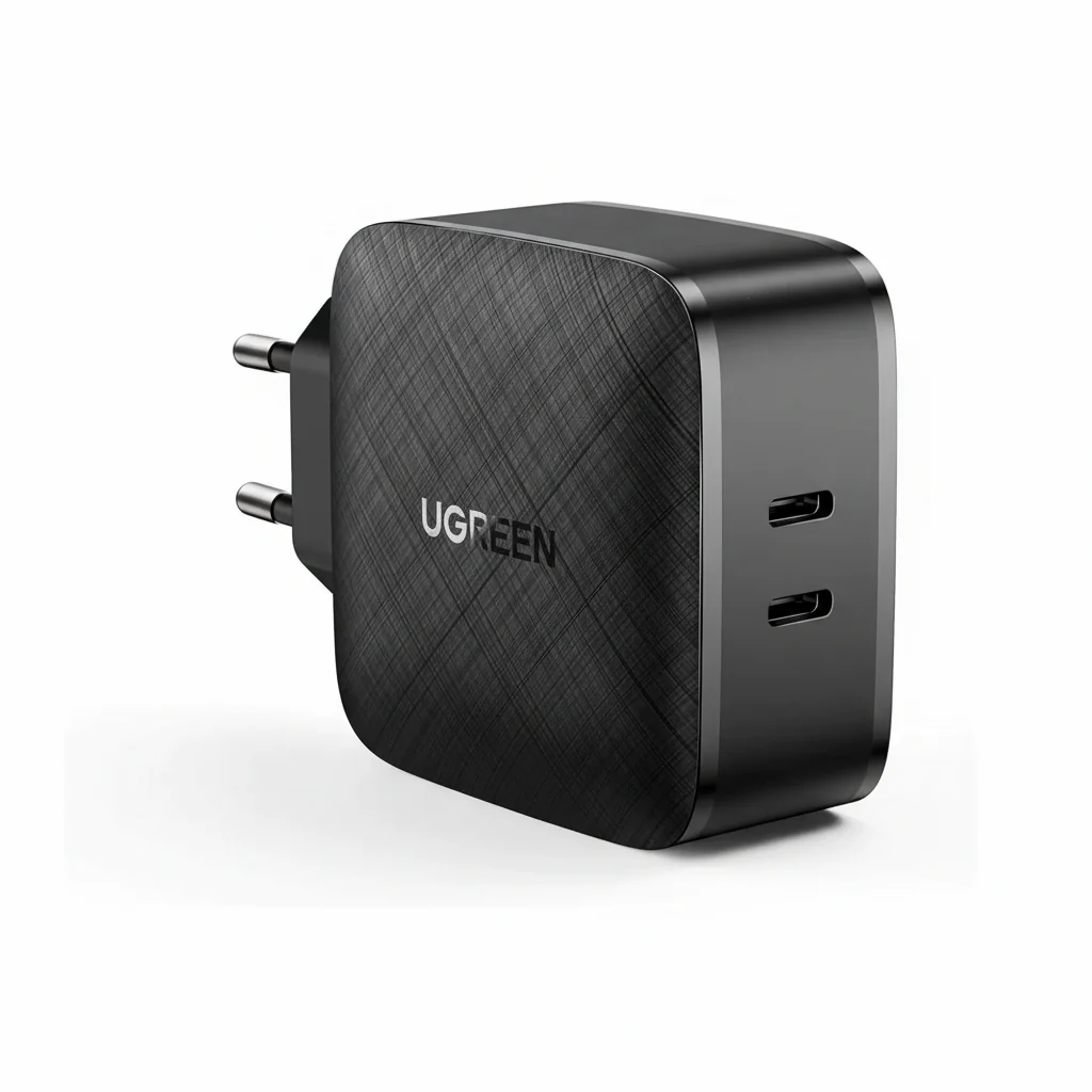 Socket Charger 66W Ugreen , 2x USB-C with PD 3.0 QC 4+ , 3A , Black , 70867