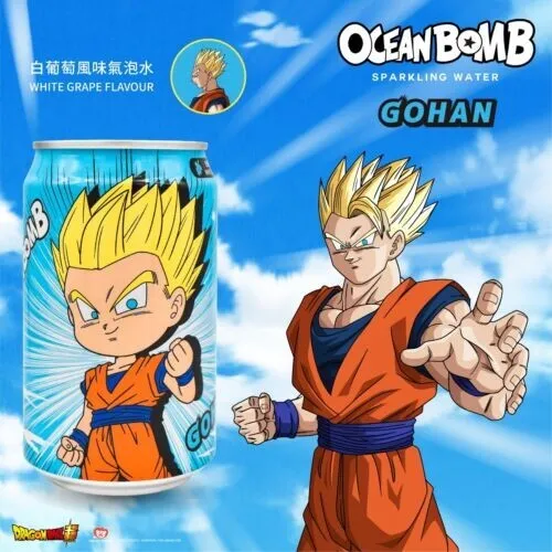 Soda Water Dragon Ball Gohan Ocean Bomb White Grape Flavor - Image 3