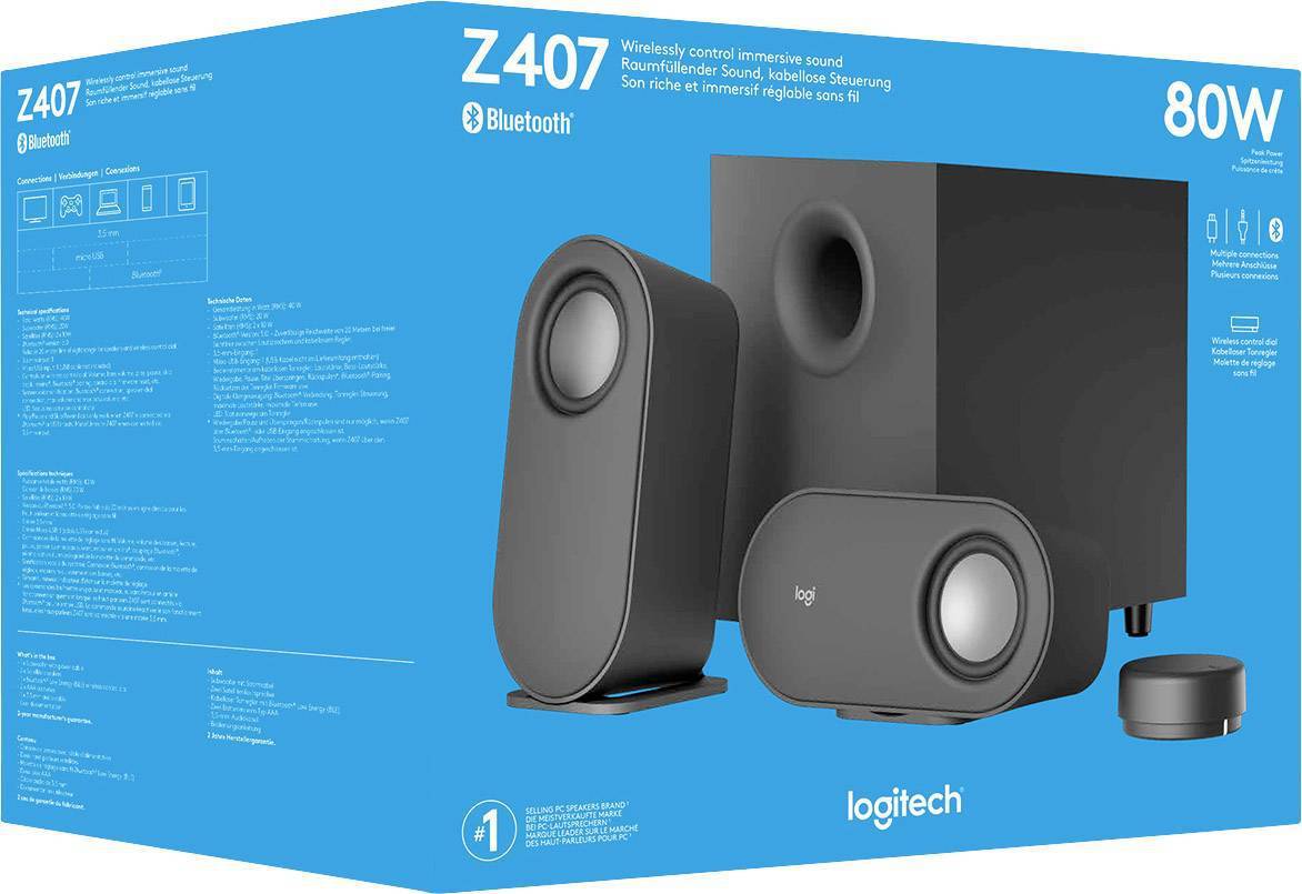 Speaker Logitech Z407 - Android Edition Speaker System For PC Wireless , 980-001348 - Image 2