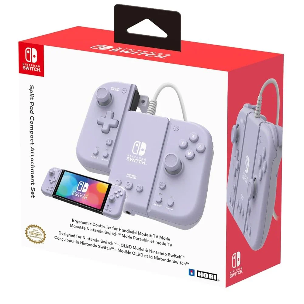 Split Pad Compact Attachment Set Nintendo Switch Hori Levander