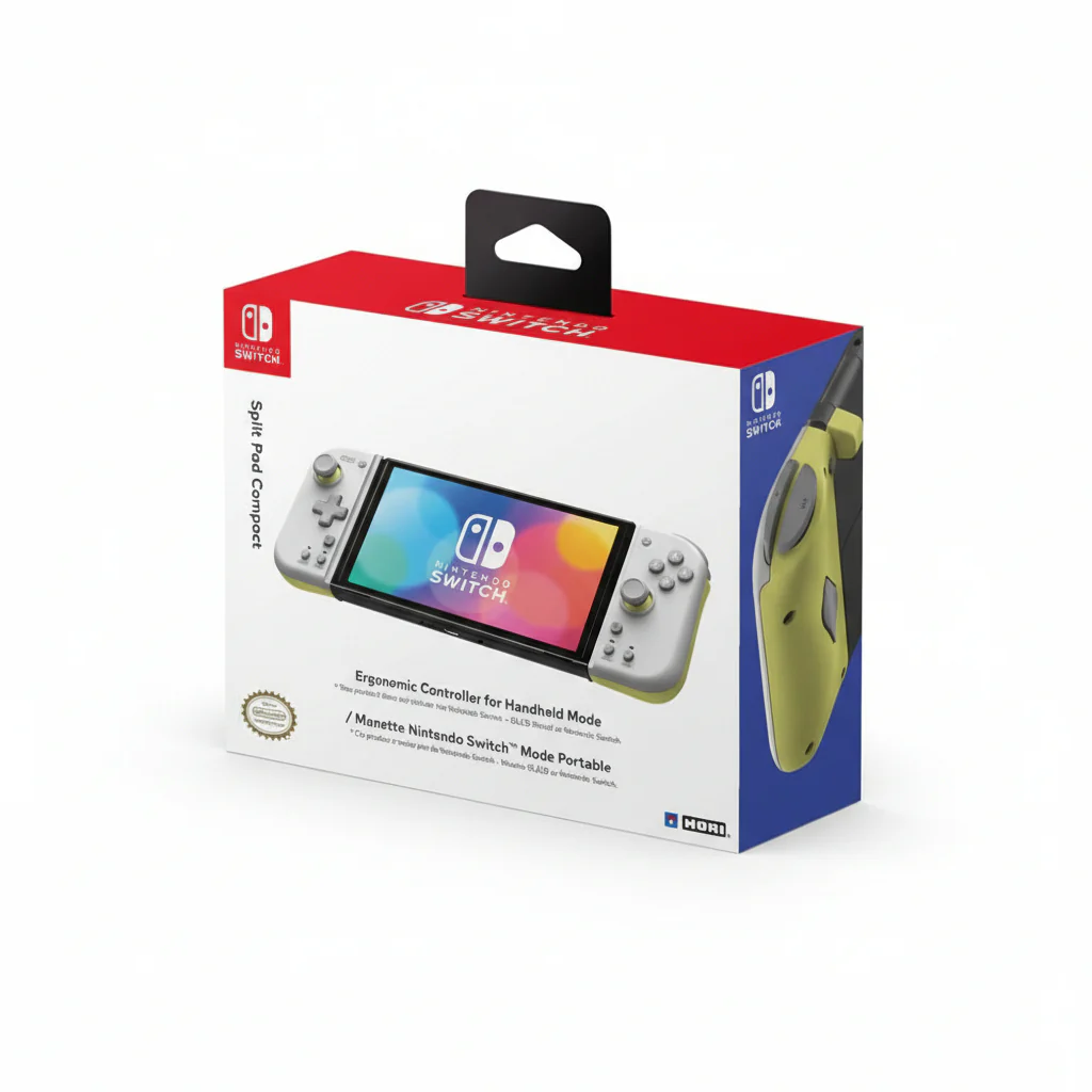 Split Pad Compact Nintendo Switch Hori For Switch Light Gray & Yellow