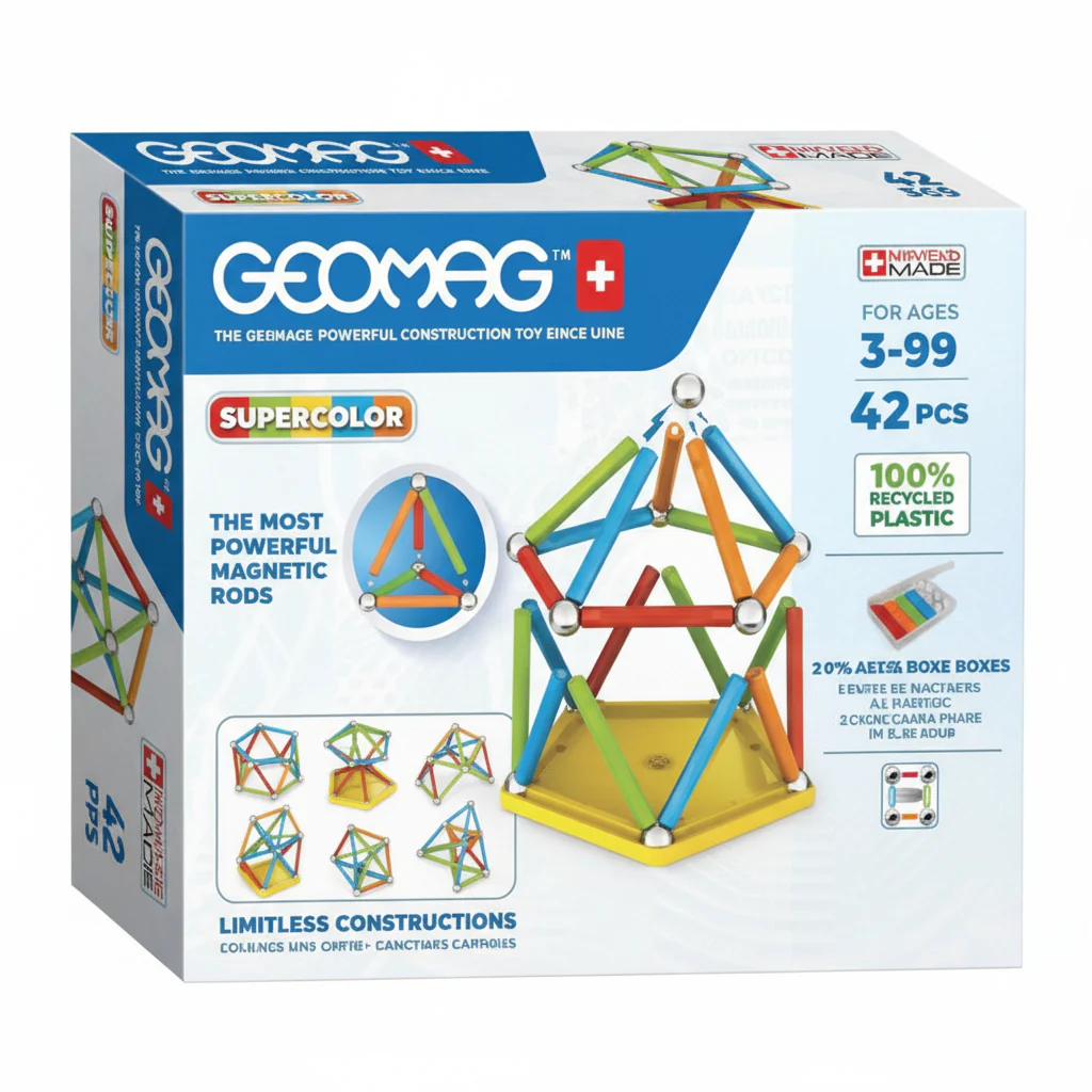Supercolor Panels Geomag Magnetic Rods 42pcs