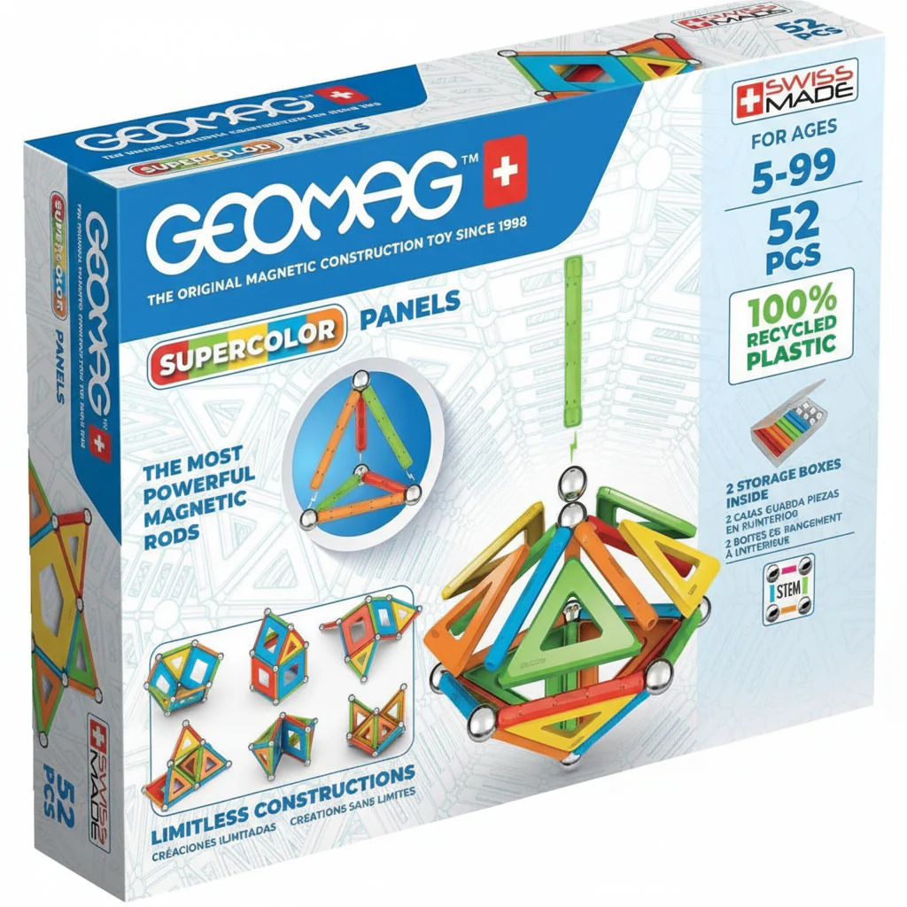 Supercolor Panels Geomag Magnetic Rods 52pcs