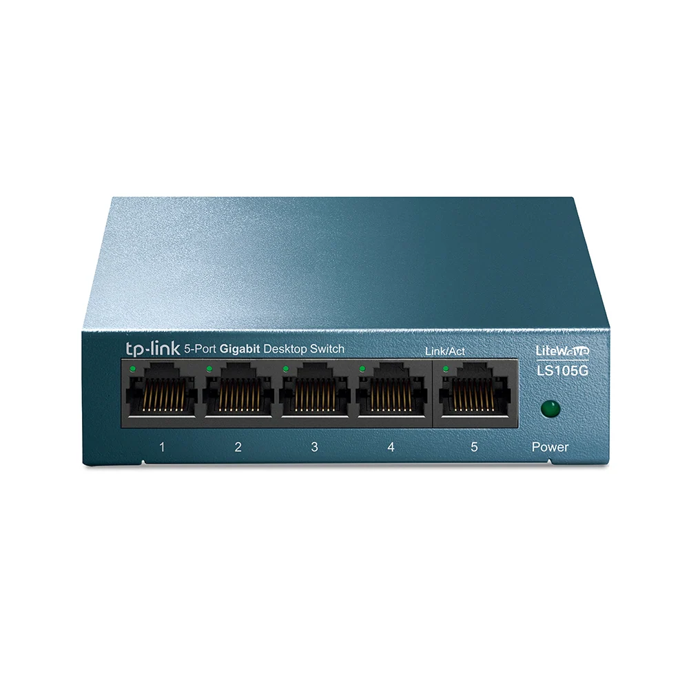 Switch 5 Porta Gigabit TP-Link , 5x Gigabit Ethernet RJ45 , Steel housing , TL-LS105G