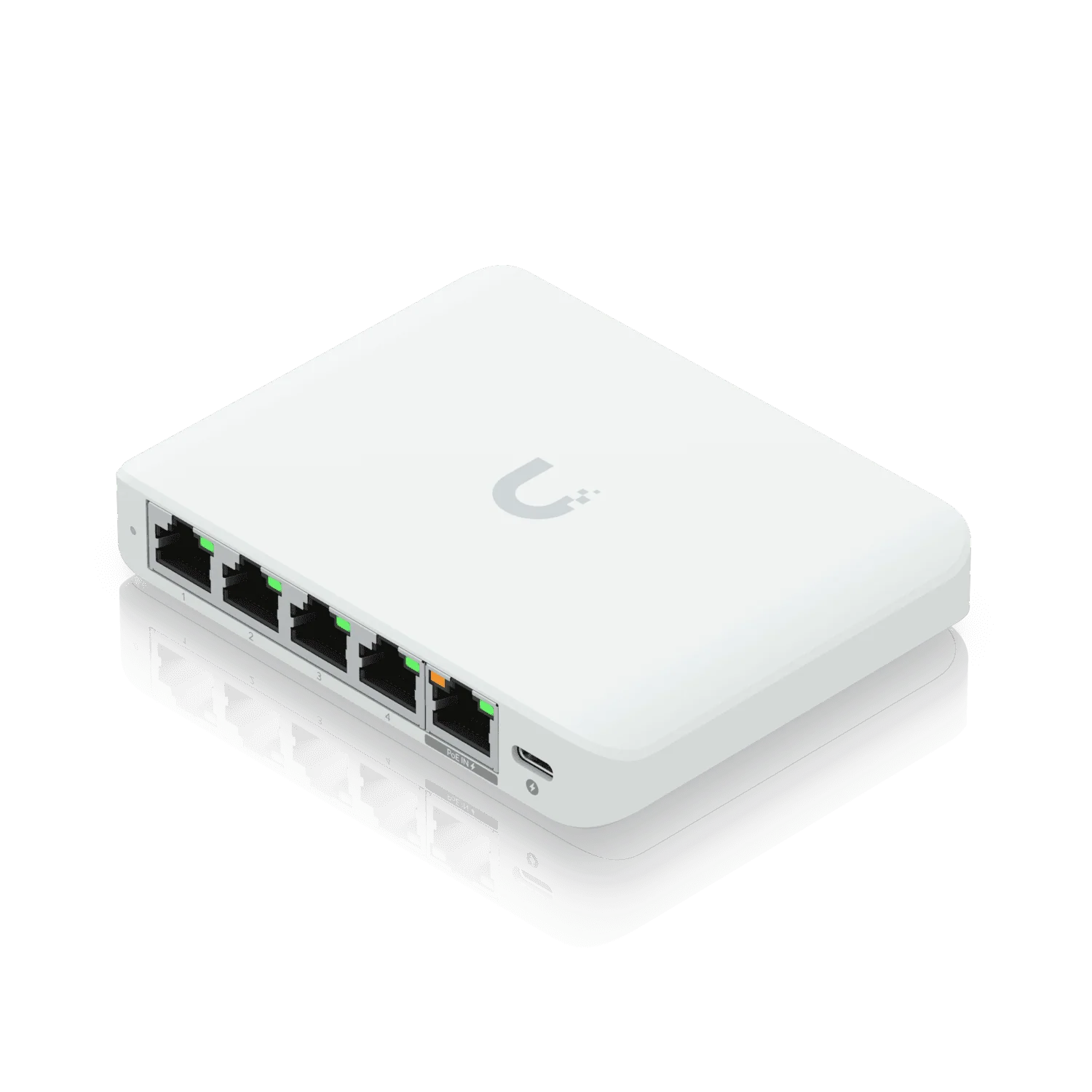 Switch 5 Ports Ubiquiti UniFi USW Flex Mini 2.5G , 5x 2.5 Gigabit Ethernet RJ45 100/1000/2500  1x PoE port  , Managed , USW-Flex-2.5G-5